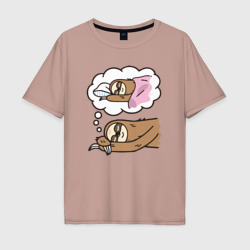 Мужская футболка хлопок Oversize Сон ленивца