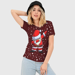 Женская футболка 3D Slim Dab-Santa - фото 2