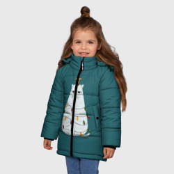 Зимняя куртка для девочек 3D Кото-ёлка - фото 2