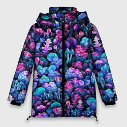 Женская зимняя куртка Oversize Волшебные грибы