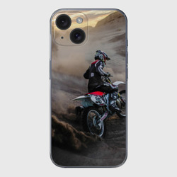 Чехол для iPhone 15 силиконовый с защитой камеры Душа питбайкера