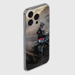 Чехол для iPhone 16 Pro силиконовый с защитой камеры Душа питбайкера - фото 2