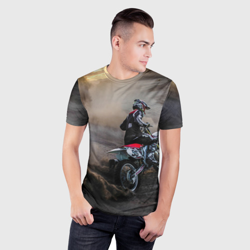 Мужская футболка 3D Slim Душа питбайкера - фото 3