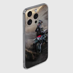 Чехол для iPhone 15 Pro силиконовый с защитой камеры Душа питбайкера - фото 2