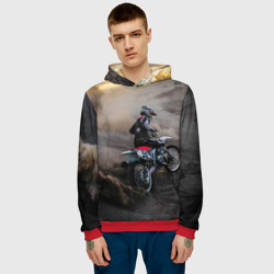 Мужская толстовка 3D Душа питбайкера - фото 2