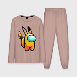 Мужская пижама с лонгсливом хлопок Among Us - Pikachu