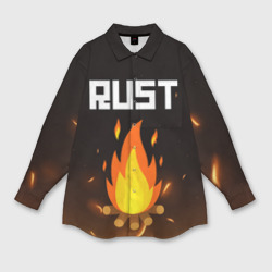 Мужская рубашка oversize 3D Rust