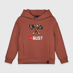 Детское худи Oversize хлопок Rust