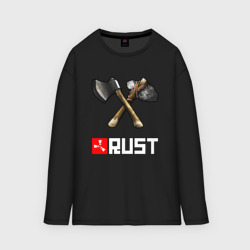 Мужской лонгслив oversize хлопок Rust