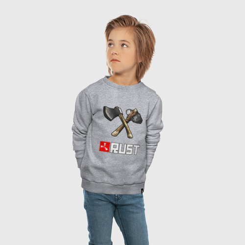 Детский свитшот хлопок Rust, цвет меланж - фото 5