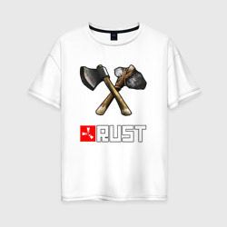 Женская футболка хлопок Oversize Rust