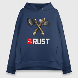 Женское худи Oversize хлопок Rust