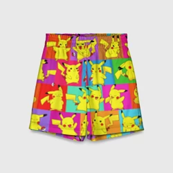 Детские спортивные шорты 3D Пикачу