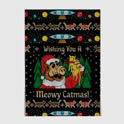 Постер Wishing you a meowy catmas