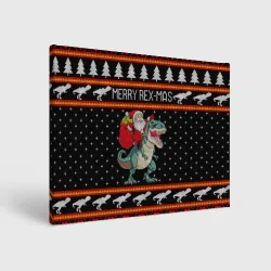 Холст прямоугольный Merry Rex-mas