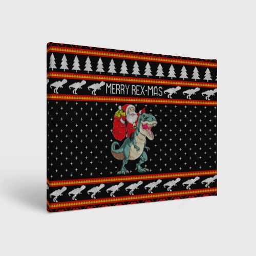 Холст прямоугольный Merry Rex-mas