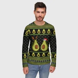 Мужской лонгслив 3D Avo christmas - фото 2