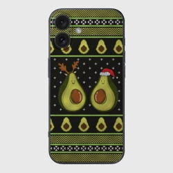 Чехол для iPhone 16 силиконовый с защитой камеры Avo christmas