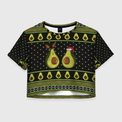 Женская футболка Crop-top 3D Avo christmas