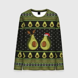 Мужской лонгслив 3D Avo christmas