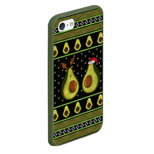 Чехол для iPhone 5/5S матовый Avo christmas, цвет темно-зеленый - фото 3