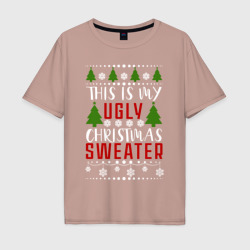 Мужская футболка хлопок Oversize My ugly christmas sweater