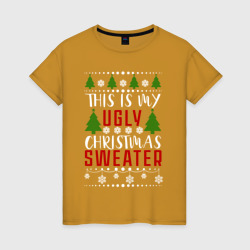 Женская футболка хлопок My ugly christmas sweater