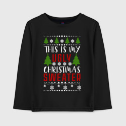Детский лонгслив хлопок My ugly christmas sweater