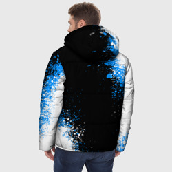 Куртка с принтом Stalker чистое небо для мужчины, вид на модели сзади №2. Цвет основы: черный