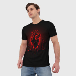 Мужская футболка 3D Сердце - фото 2