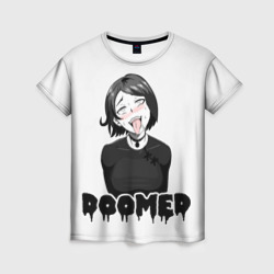 Женская футболка 3D Doomer girl ahegao