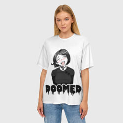 Женская футболка oversize 3D Doomer girl ahegao - фото 2