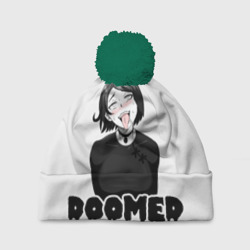 Шапка 3D c помпоном Doomer girl ahegao