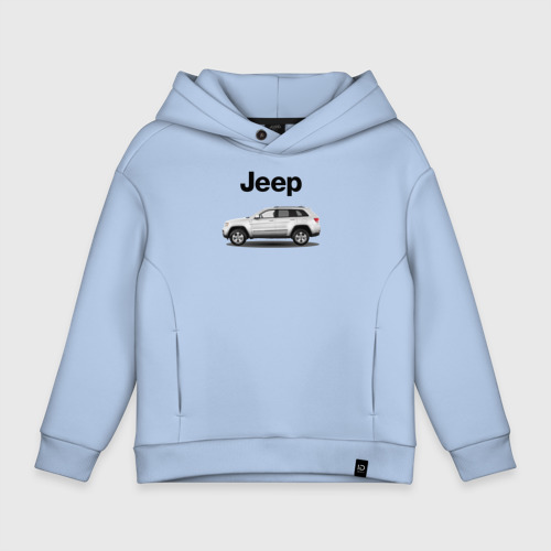 Детское худи Oversize хлопок Jeep, цвет мягкое небо