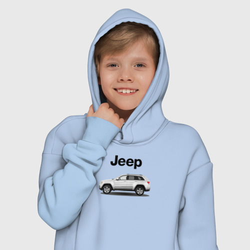 Детское худи Oversize хлопок Jeep, цвет мягкое небо - фото 12