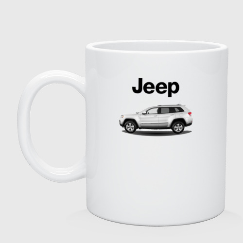 Кружка керамическая Jeep, цвет белый