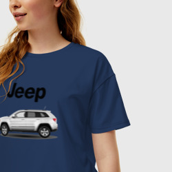 Женская футболка хлопок Oversize Jeep - фото 2