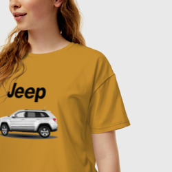 Женская футболка хлопок Oversize Jeep - фото 2