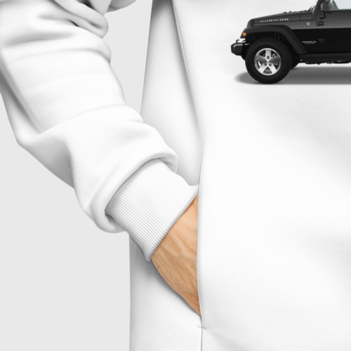Мужское худи Oversize хлопок Jeep Wrangler, цвет белый - фото 8