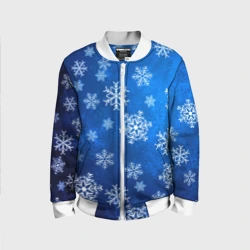 Детский бомбер 3D Новый Год Снежинки