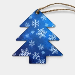 Игрушка деревянная Ёлочка Новый Год Снежинки