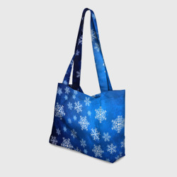 Пляжная сумка 3D Новый Год Снежинки - фото 2