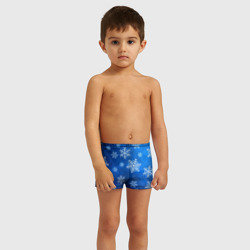 Детские купальные плавки 3D Новый Год Снежинки - фото 2