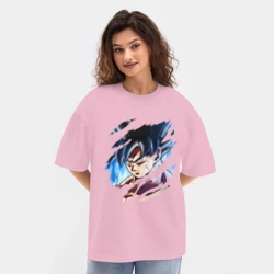 Женская футболка Oversize хлопок texturе Супер Гохан - фото 2