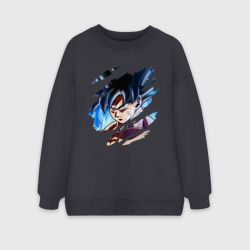 Женский свитшот oversize без начеса хлопок Супер Гохан