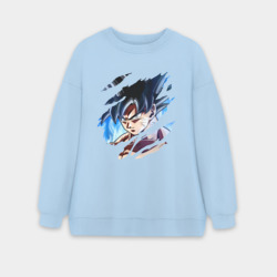 Женский свитшот oversize без начеса хлопок Супер Гохан