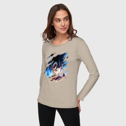 Женский лонгслив хлопок Супер Гохан - фото 2