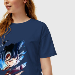 Женская футболка хлопок Oversize Супер Гохан - фото 2