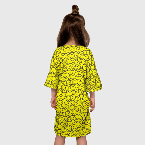 Детское платье 3D Смайлики, цвет 3D печать - фото 5