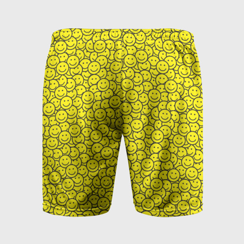 Мужские шорты спортивные Смайлики, цвет 3D печать - фото 2